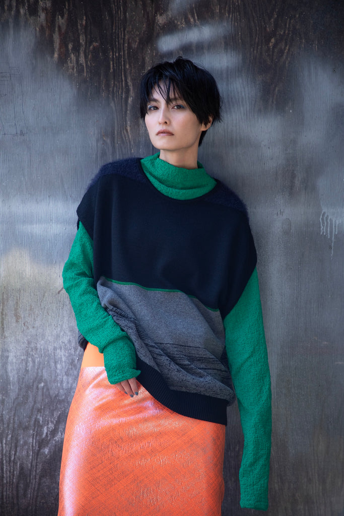 箔ニットスカート(orange✕silver) | 【公式】NAKAGAMI ONLINE SHOP