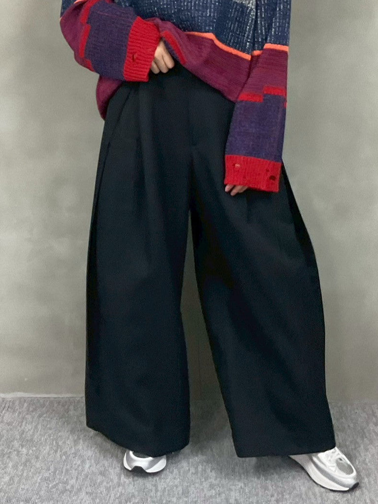 TROVE 21SS「HOUI WRAP PANTS」3 ネイビー ラップパンツ TROVE 21SS「HOUI WRAP PANTS」3 ネイビー ラップパンツ パンツ