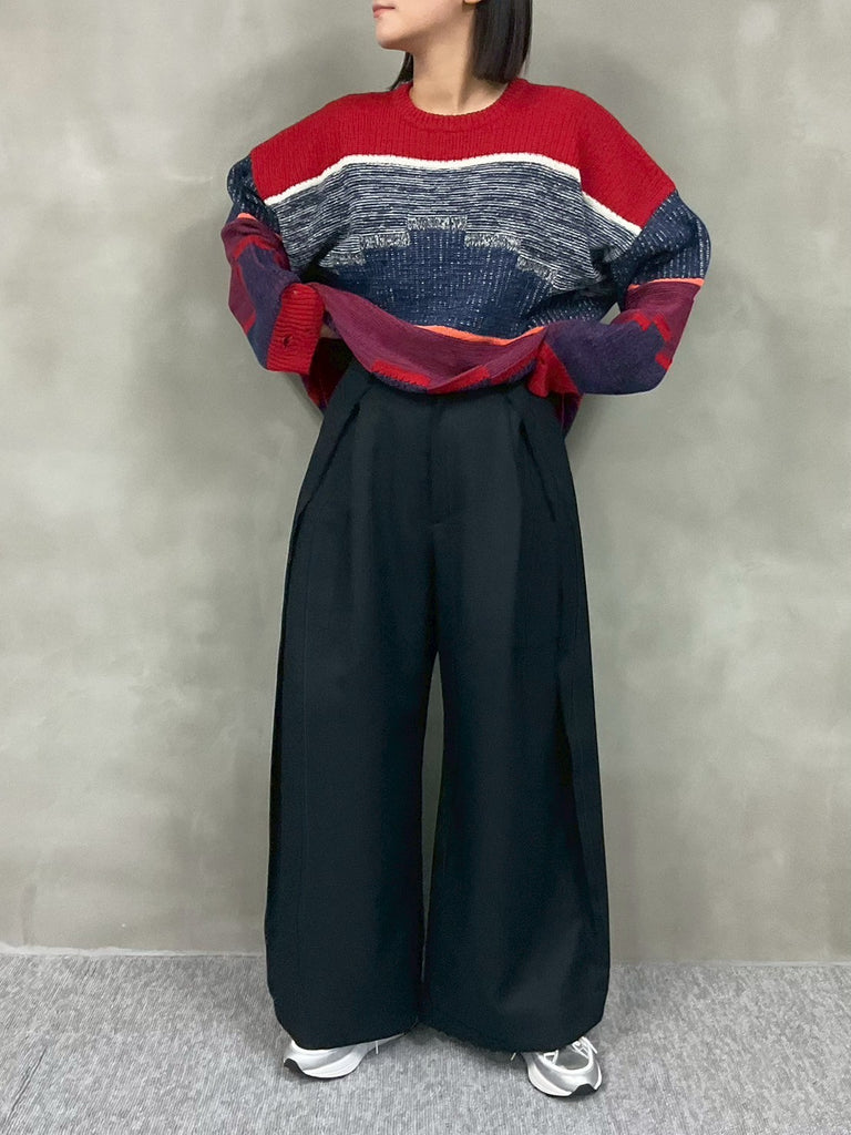 ★送料・関税込★RIBBONBIT★Miia Layerd Pants★パンツ★ y/m by misato（イムバイミサト）の「リネンライクタックパンツ