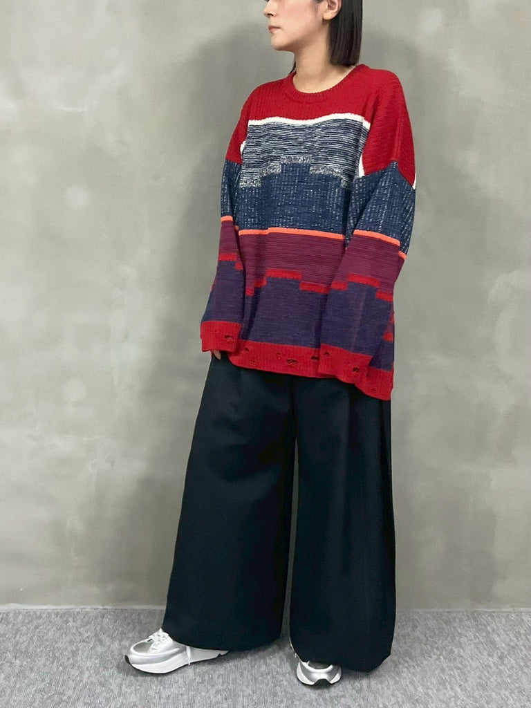 ラップワイドパンツ(ネイビー) | 【公式】NAKAGAMI ONLINE SHOP